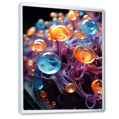 3D Molecules Macro Photography - Abstract Shapes Canvas Art Print