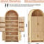 Armoire de cuisine cintrée de 71 pouces, armoire de rangement cintrée haute avec portes, étagères intérieures fixes et étagères de porte réglables-1542491227