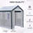 8' X 6' X 7' Walk-In Greenhouse, Outdoor Garden Warm Hot House With 4 Roll-Up Windows, 2 Zippered Doors And Weather Cover