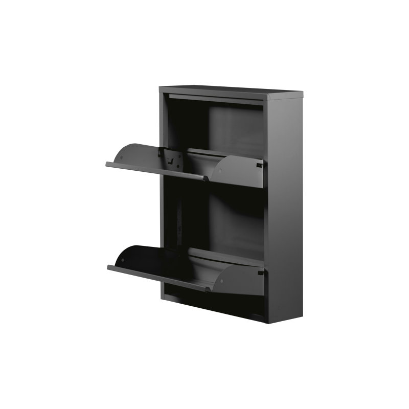 4 Pair Shoe Storage Cabinet, Black