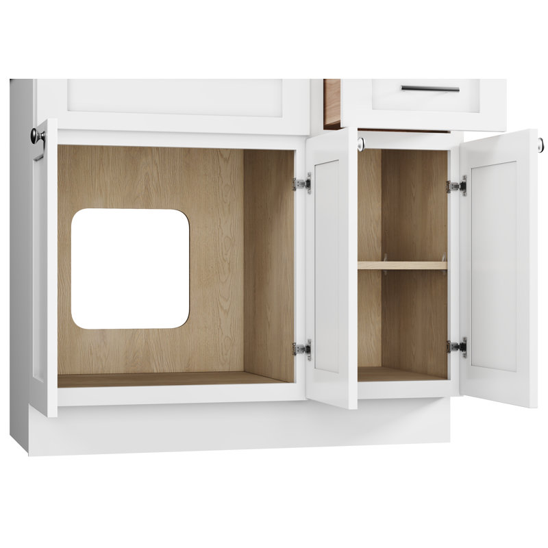 Meuble-lavabo simple 54 po Disar, Blanc