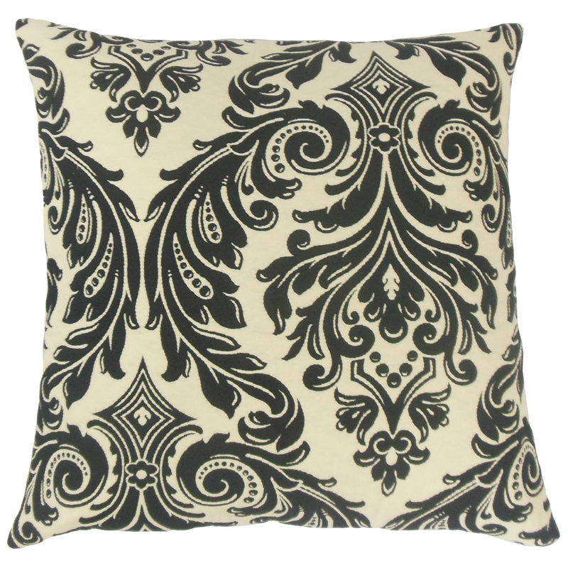 Coussin jovita damassé, Chameau, 18 po x 18 po