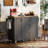 Rolling Kitchen Island With Storage, Rubber Wood Top, 3 Drawers, 2 Slide-Out Shelves, And Internal Racks, On Wheels-1334067401