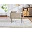 Modern Leisure Chair with Small Table, Back Pillow, and Side Pockets, Perfect for Living Room, Bedroom, and Garden Relaxation-1872953686