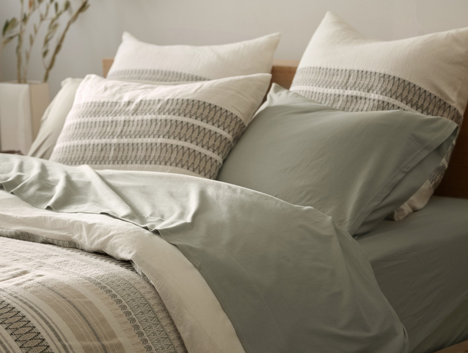 Jersey 100% Cotton Jersey Knit Sheet Set, Twin XL, Laurel