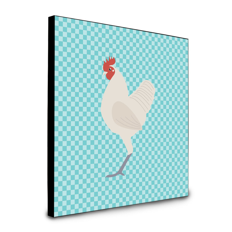 Panneau mural allemand langshan à poulet Peppino, bleu
