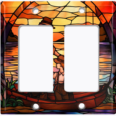 Copper Rust Patina Teal Print 2 - Gang Rocker Standard Wall Plate