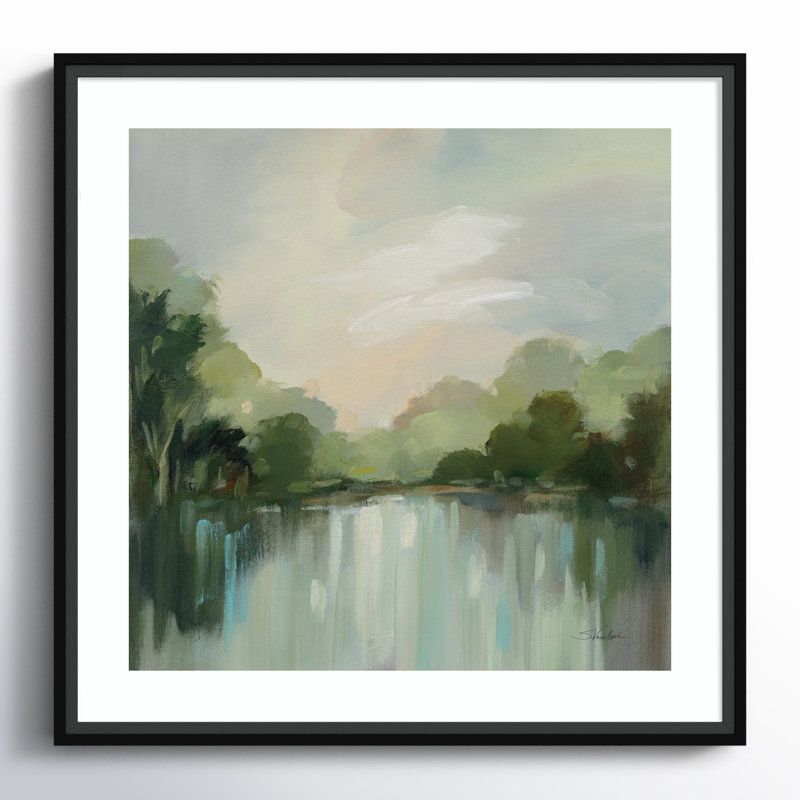 " Cool Spring Day " by Silvia Vassileva, 25" H x 25" W, Black