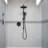 Wall Mounted Rain Showerhead and Hand Shower System with Adjustable Slide Bar (Rough-in Valve Included)