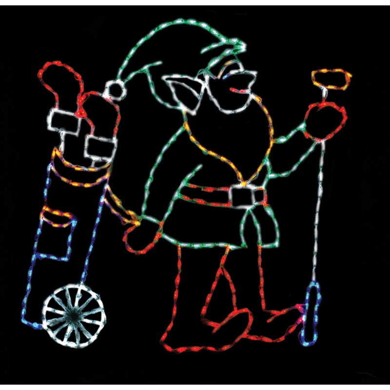 Golfing Elf Animated LED Display (54")