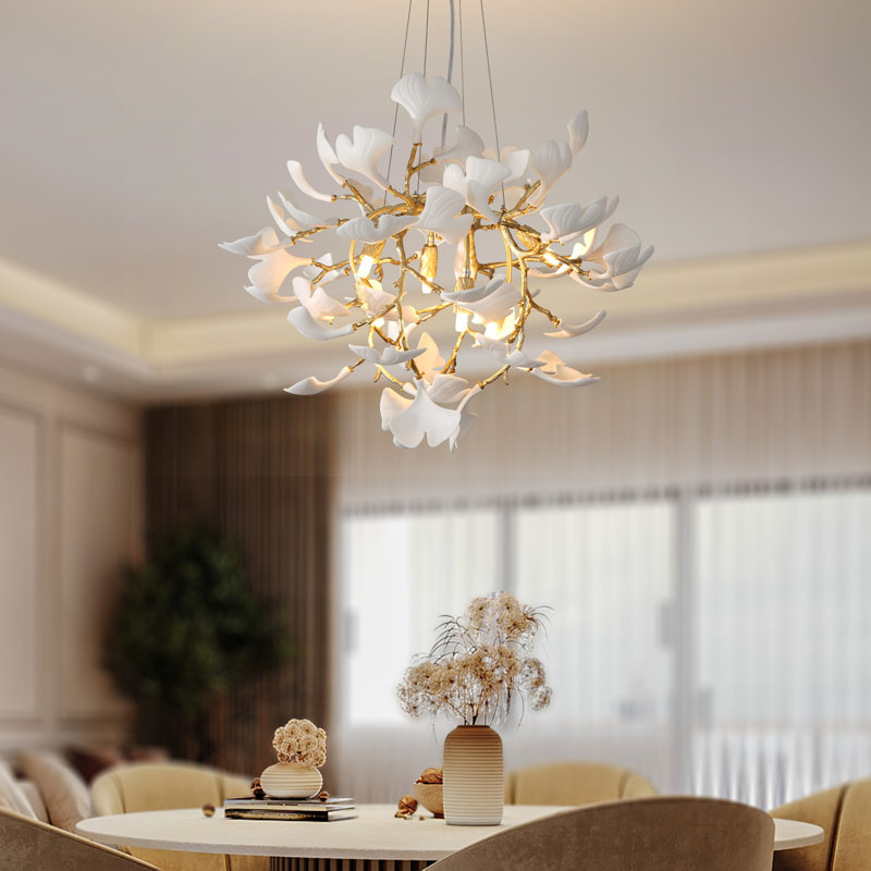 7- Light 23.6'' Ginkgo Chandelier