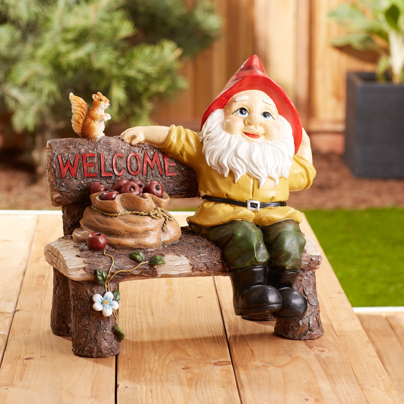 Panneau de voeux «Garden Gnome» | Statue fantaisiste d'extérieur