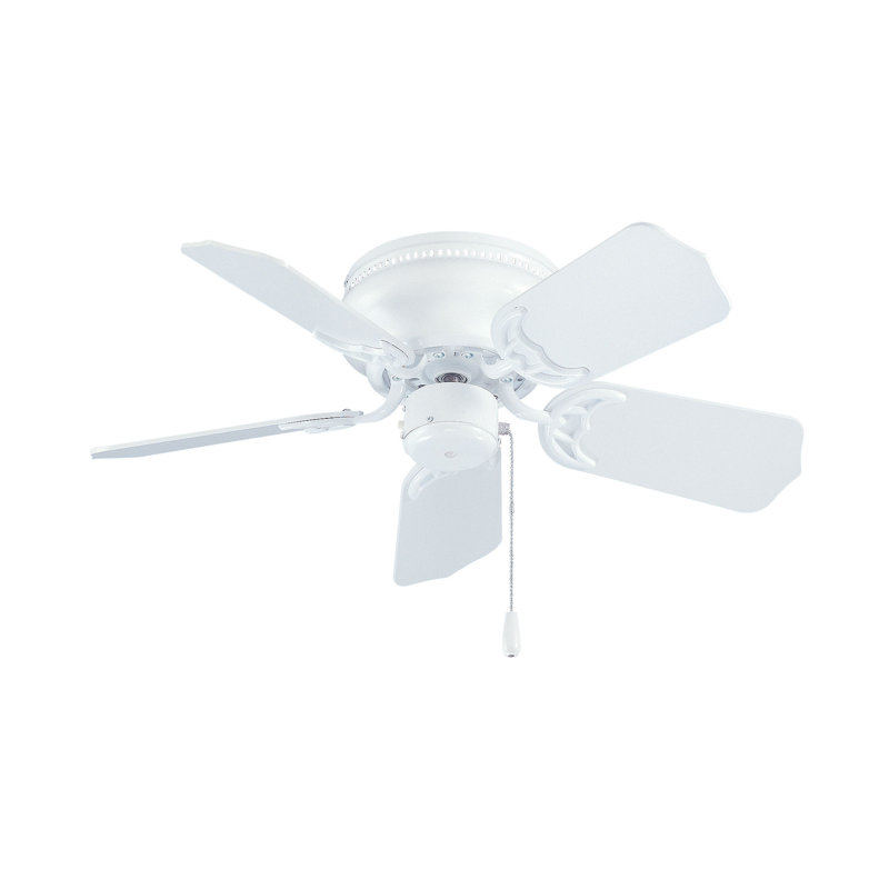 Ventilateur de plafond d'intérieur 5 pales Aaliyah, Blanc, Non, Blanc