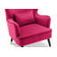 77Cm Wide Plush Velvet Modern Wingback Chair and Ottoman-1327265067-1281189395