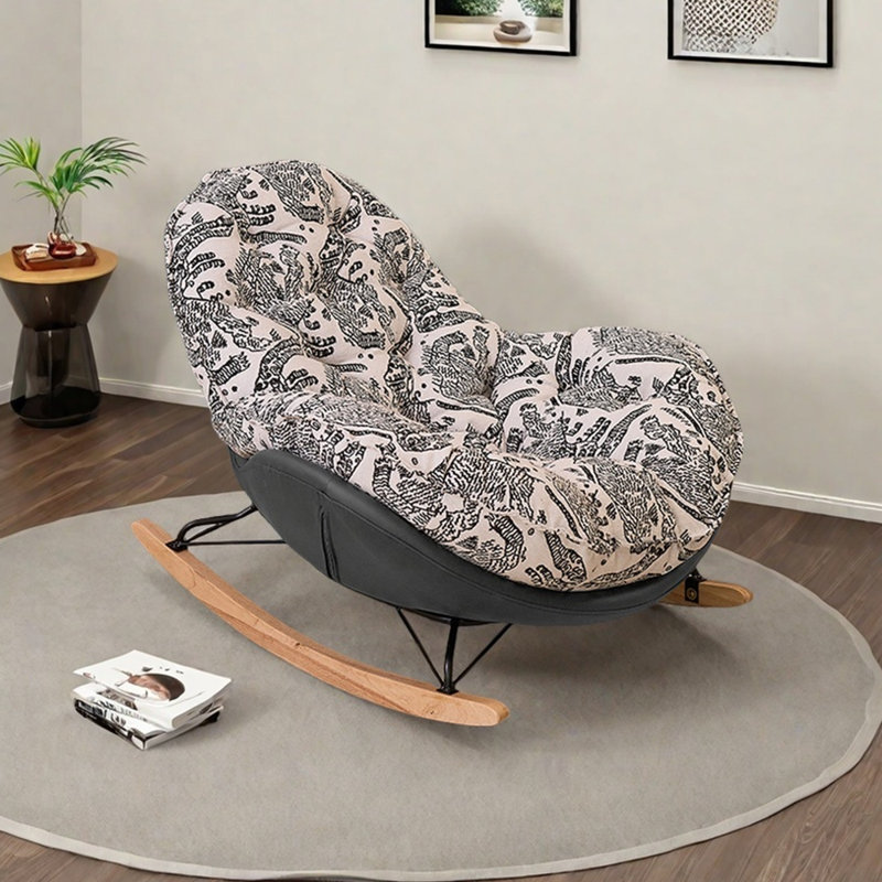 Chaise berçante ergonomique en chenille, Gris