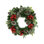 22" Evergreen Holiday Wreath With Ornaments And Assorted Pinecones