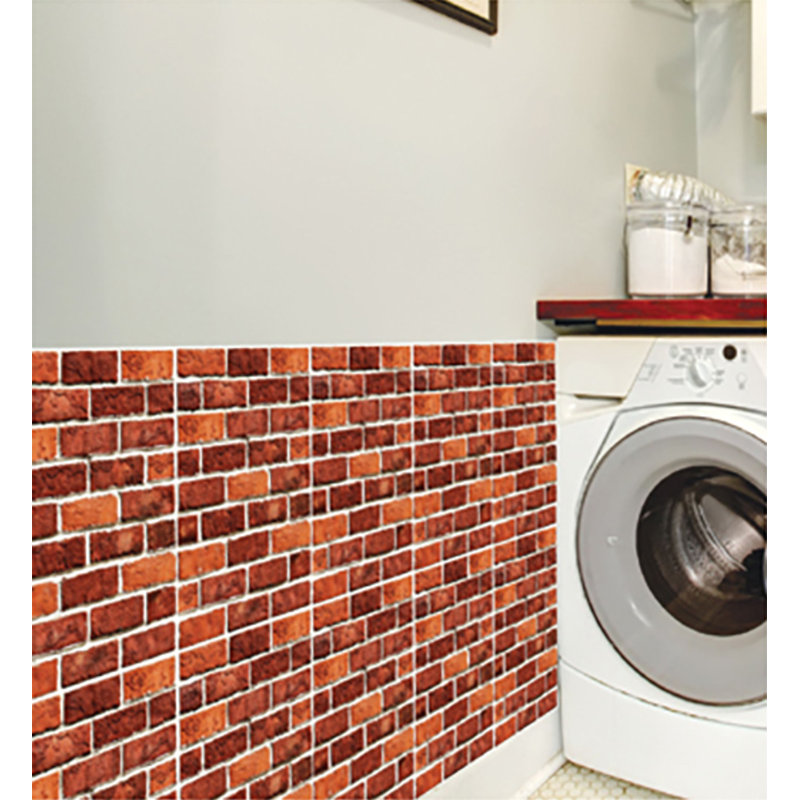 30.5cm W x 30.5cm L PVC Peel and Stick Field Tile, Red