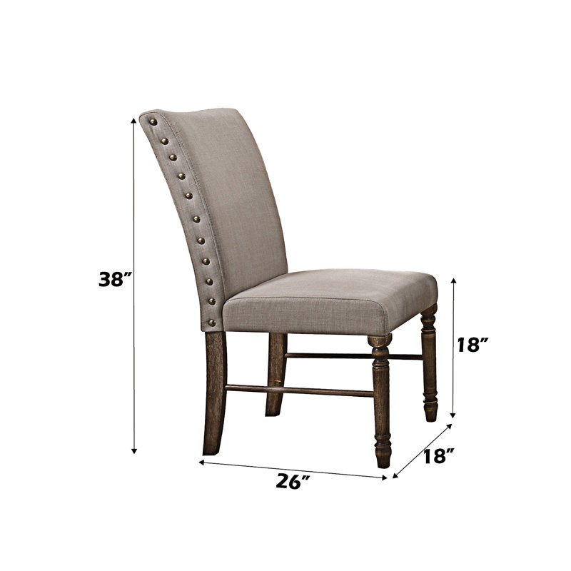 Chaise d'appoint rembourrée (ensemble de 2)