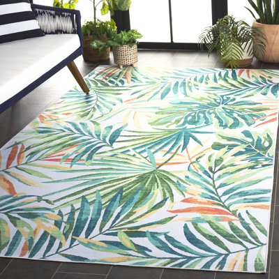 Tapis ivoire / vert Malibu 845