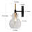 1 - Light Dimmable Black/Brass Armed Sconce Bath Vanity Light-130629969