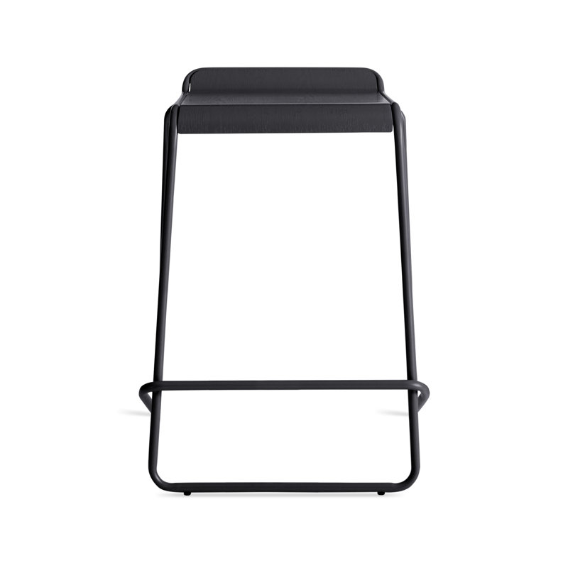 Ready Counter Stool with Metal Frame, Black, Counter Stool (25" Seat Height)