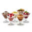 Weleetka Footed Glass Ice Cream Dessert Bowls