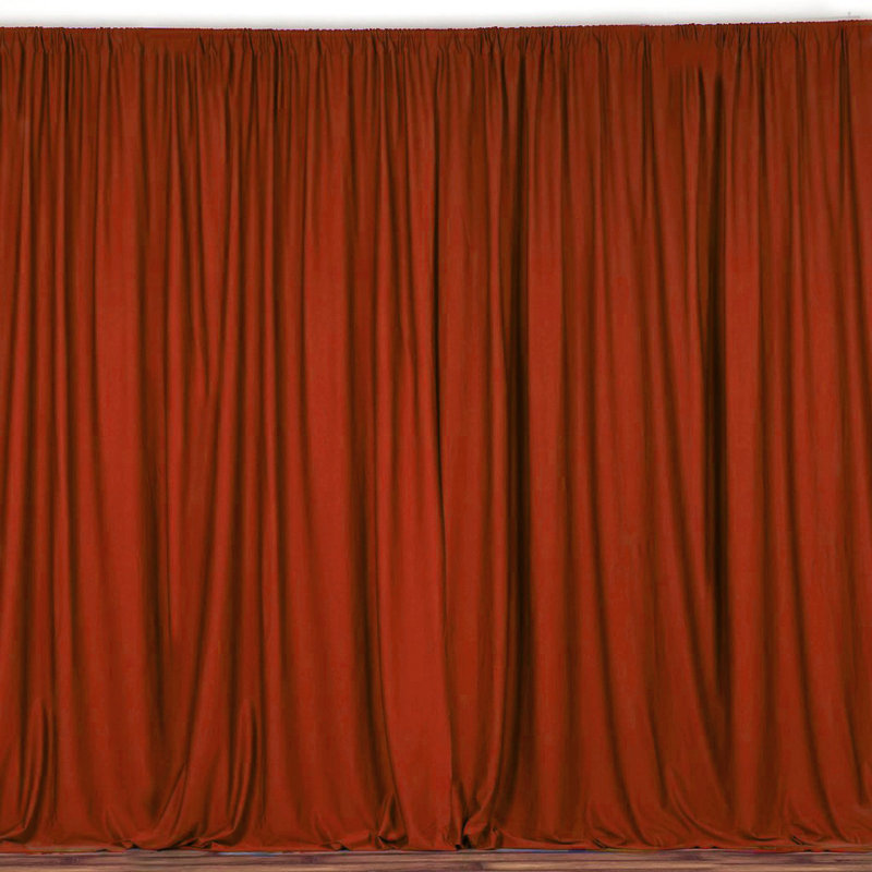 Antion Semi Sheer Curtain Single Panel, 56" x 96", Copper Rust