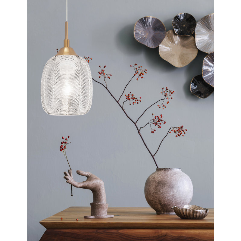 1 - Light Satin Gold Jar Pendant