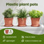 Round Flower Pot 6 Pcs Plastic-701502282-701502285