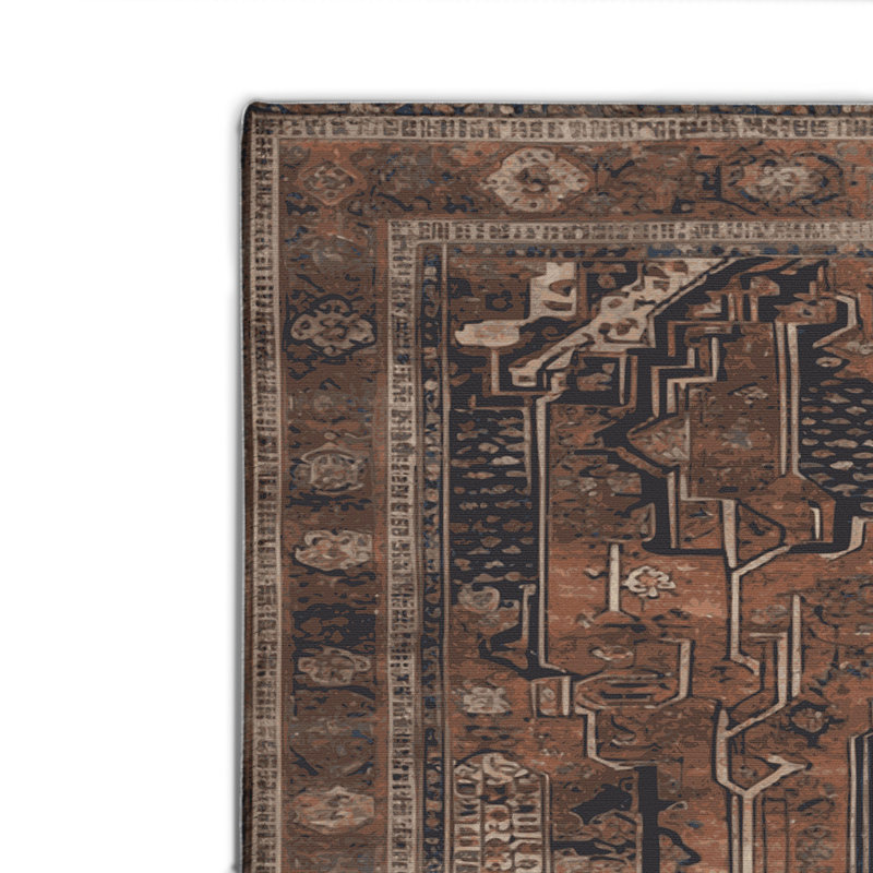 Tapis d'intérieur et d'extérieur brun Persian, Rectangulaire 2 pi x 3 pi