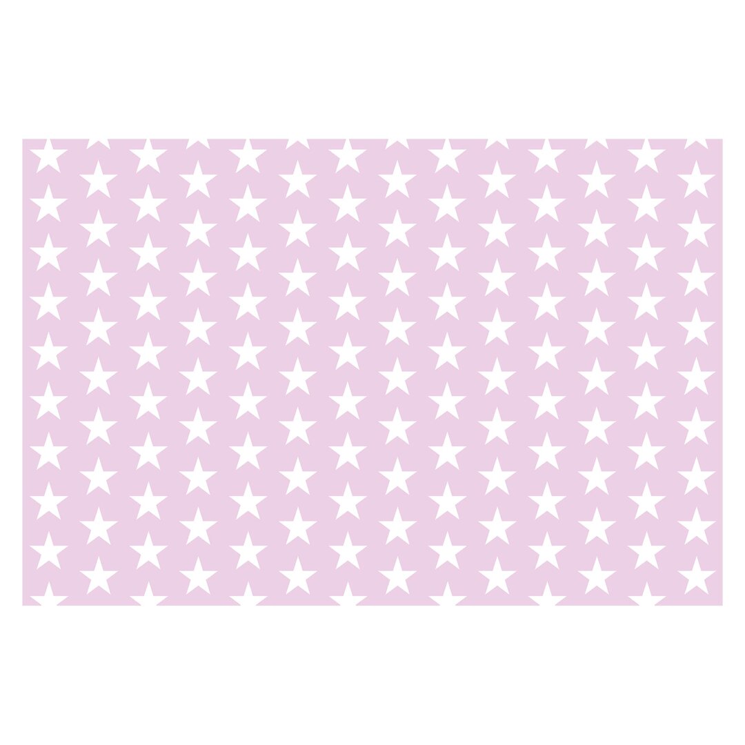 Strukturierte Tapete White Stars on Pink 1,9 m x 288 cm