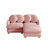Chenille Deep Seat Sofa with Modular Layout and Pillows