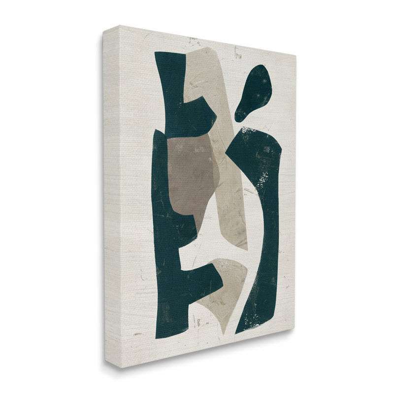Black & Brown Geometric Abstract Canvas Print, 16 x 20