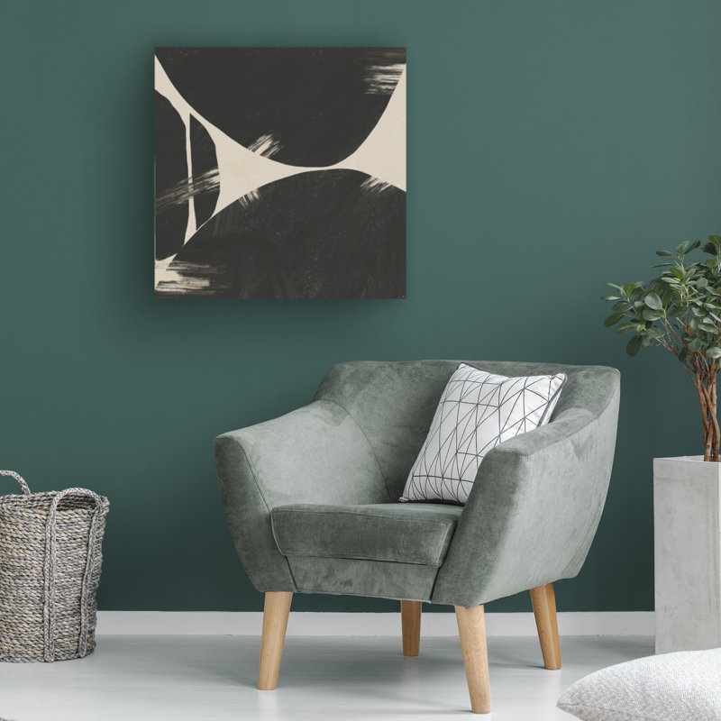 Art sur toile, petit dogue noir, H 14 po x l 14 po