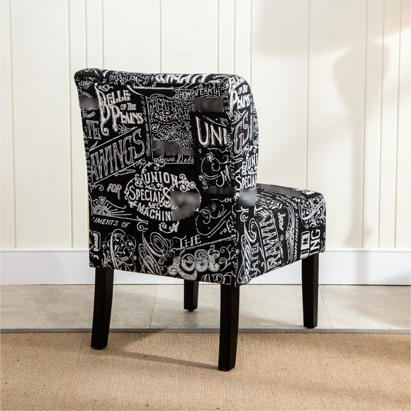 Chaise d'appoint moderne avec imprimé ombre tableau noir pour des espaces confortables avec facilité d'assemblage