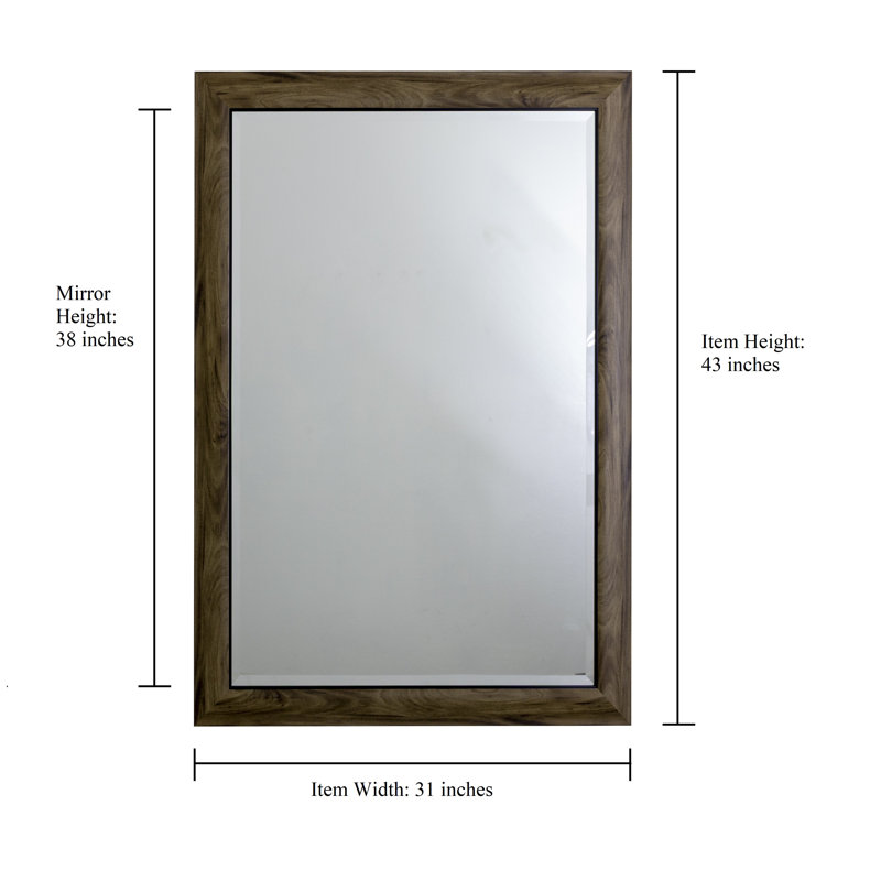 Romang Flat Mirror, 27" H x 23" W