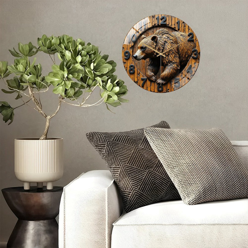 Horloge murale en bois 12 po