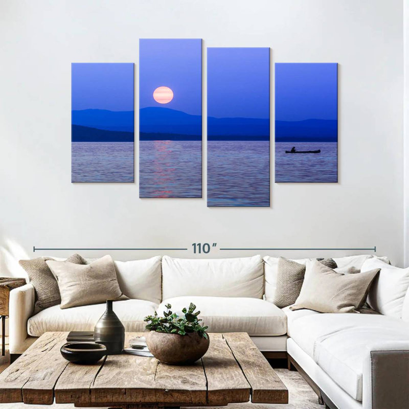 L'heure bleue du lac Champlain, H 54 po x l 84 po