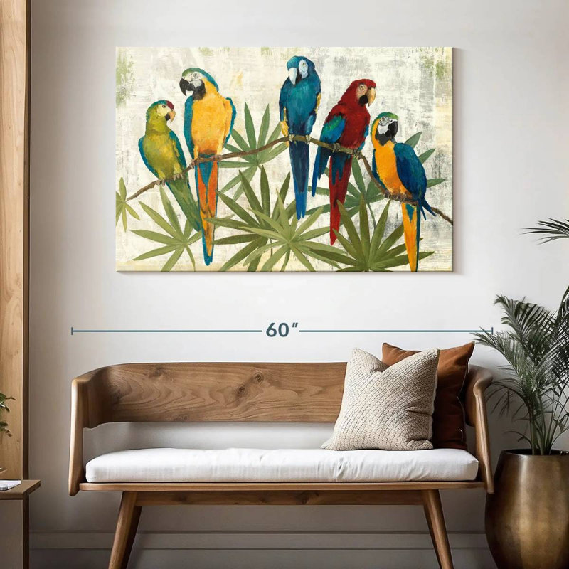 Brampt oiseaux d'une plume, H 32 po x l 48 po