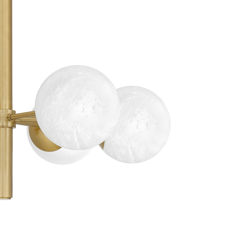 Fronton 6-Light Aged Brass Chandelier