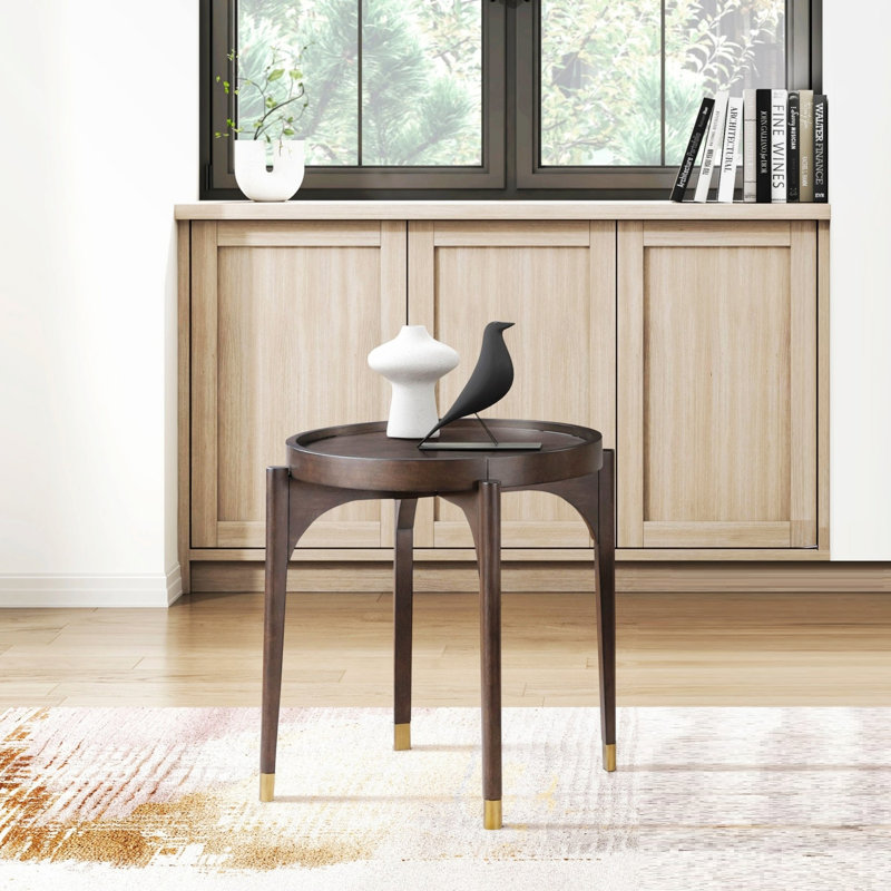 Table de bout ronde, petite table d'appoint pour le salon