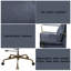 Chaise de bureau en cuir gris