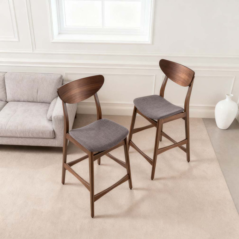 Counter Height Chair, Dark Brown, Dark Gray