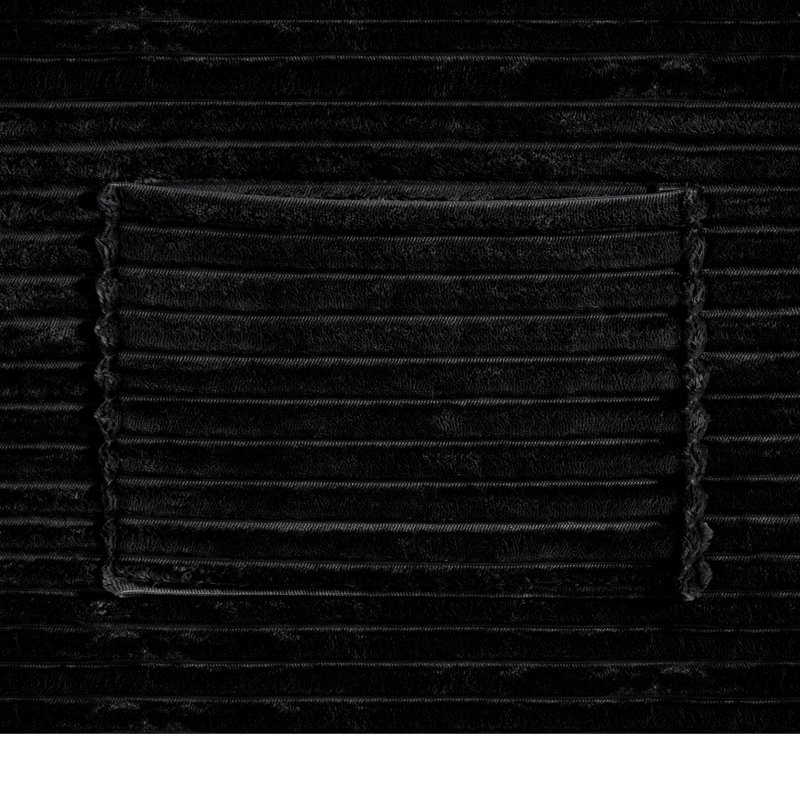 Canapé modulaire en L 95,6 po, Noir
