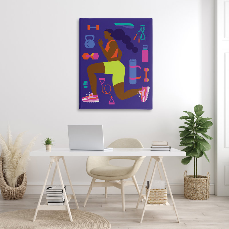 «Inspiring Woman & Workout» par Victoria Barnes sur, H 48 po x l 36 po