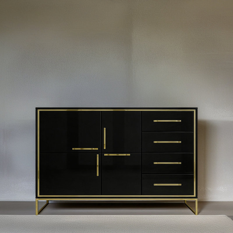 Armoire de rangement pour chaussures Travonna, Noir