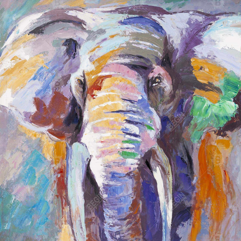 "Éléphant de couleur pastel"