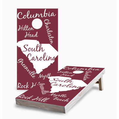 Ensemble de planches de cornhole 2 x 4 South Carolina State Pride | Comprend (2) planches (8) sacs et accessoires optionnels