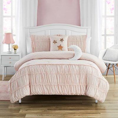 ALEX + BELLA Celestial Princess Pink Microfiber Comforter Set