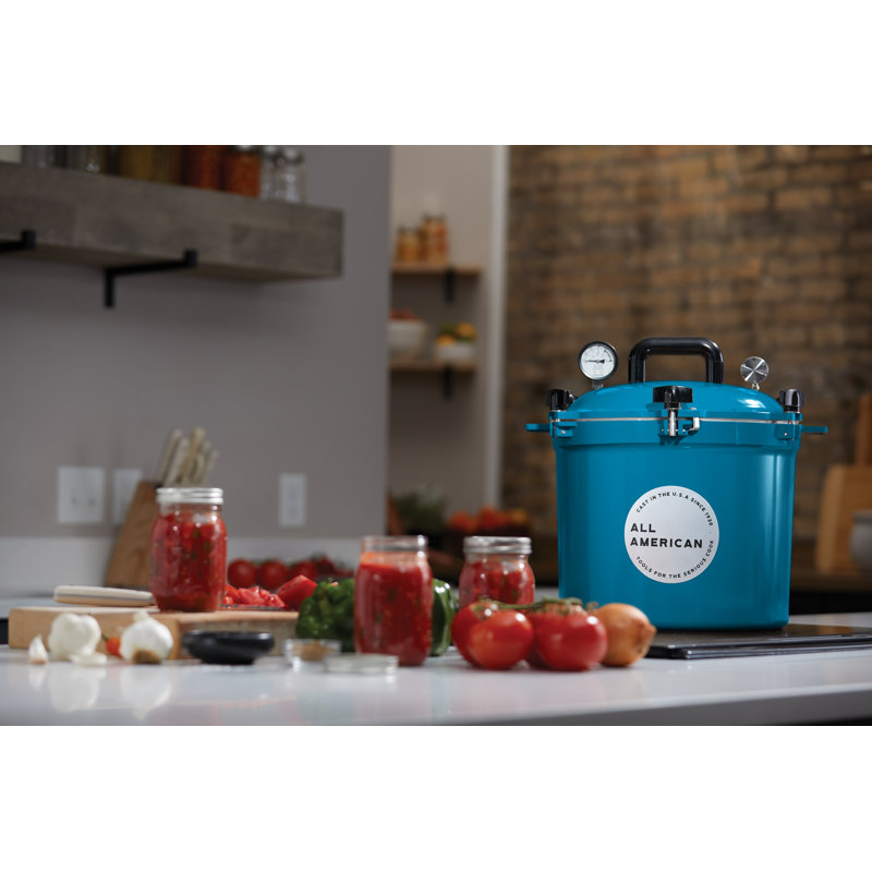 Mustard Yellow 21.5 Quart Aluminum Pressure Cooker/Canner